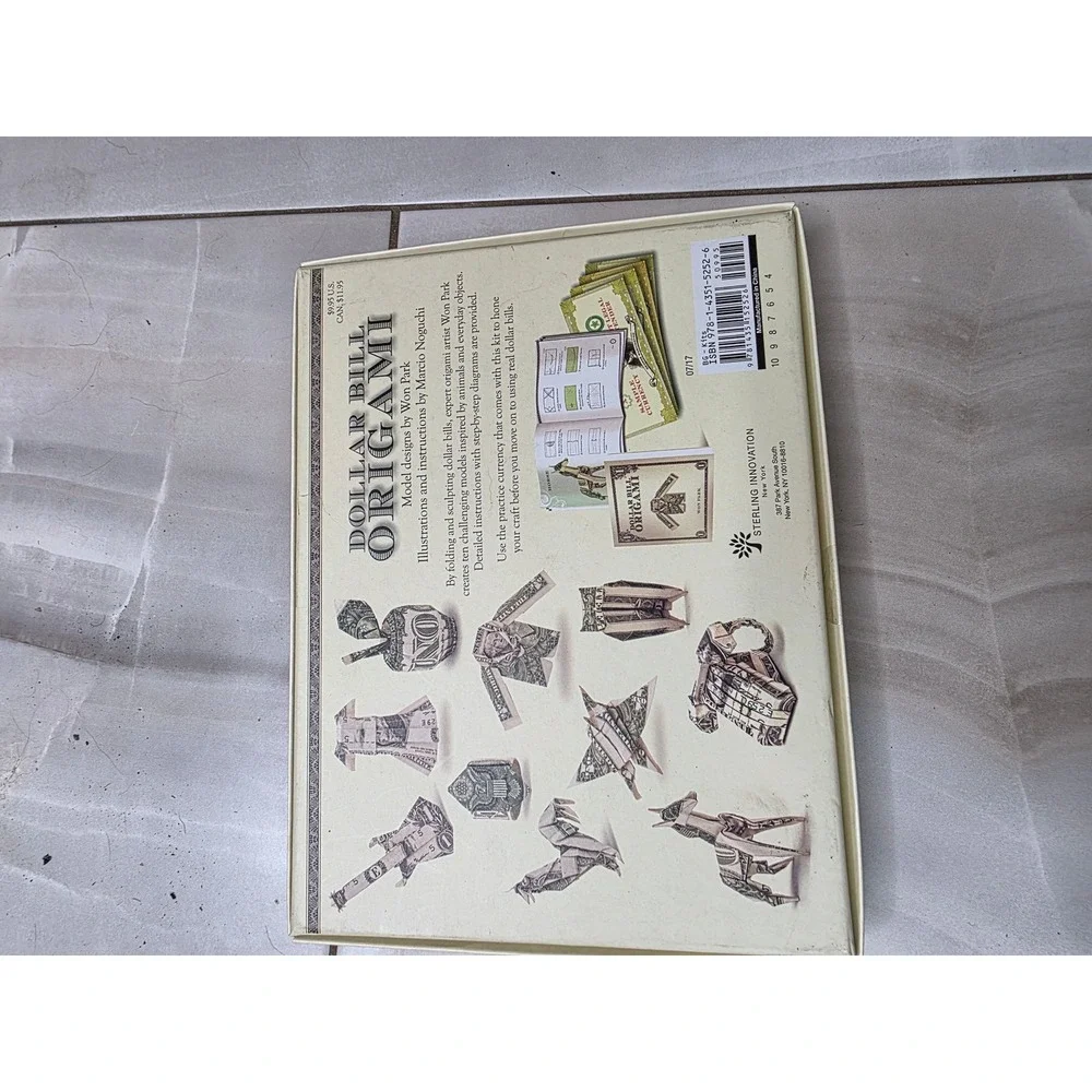Dollar Bill Origami Kit Won Park 100 Practice Sheets & Money Origami DVD Book G3